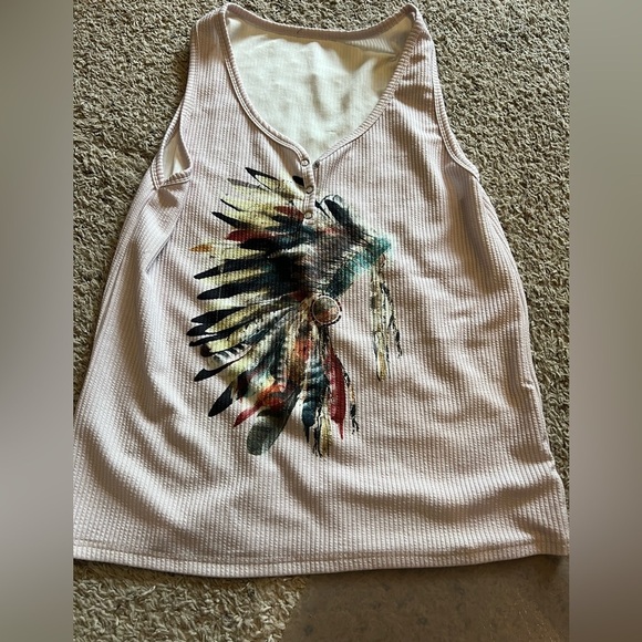 Tops - Pink Indian tank top